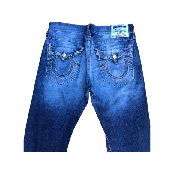 TRUE Religion Jeans Size 36 STRAIGHT Blue - Picture 10 of 10